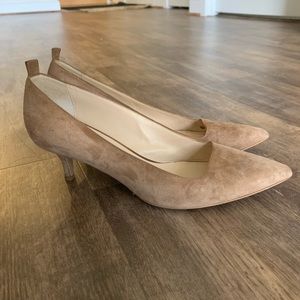 Everlane Editor Heels in Taupe